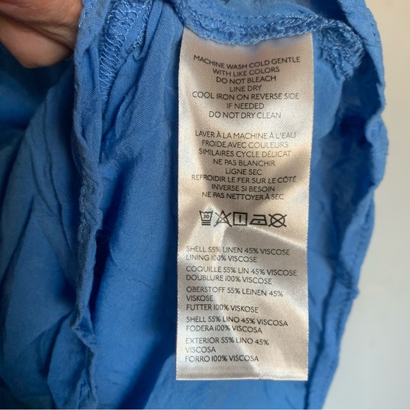 Anthropologie The Bettina Tiered Mini Shirt Dress by Maeve Linen Edition - Picture 7 of 13